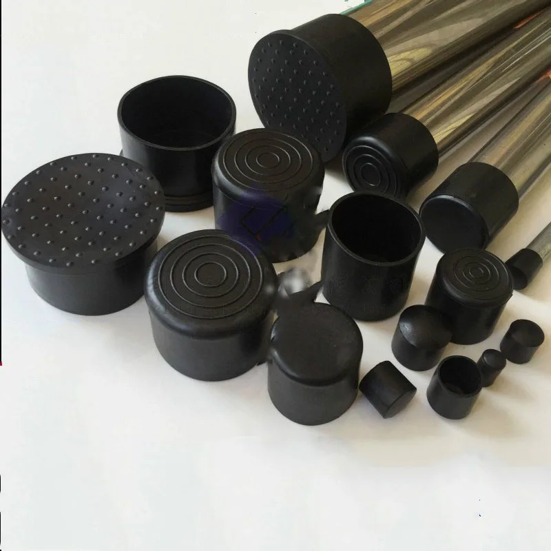 Black Non-slip Floor Protector Silicone Table Chair Leg Tips Caps Furniture Bottom Reduce Noise End Covers