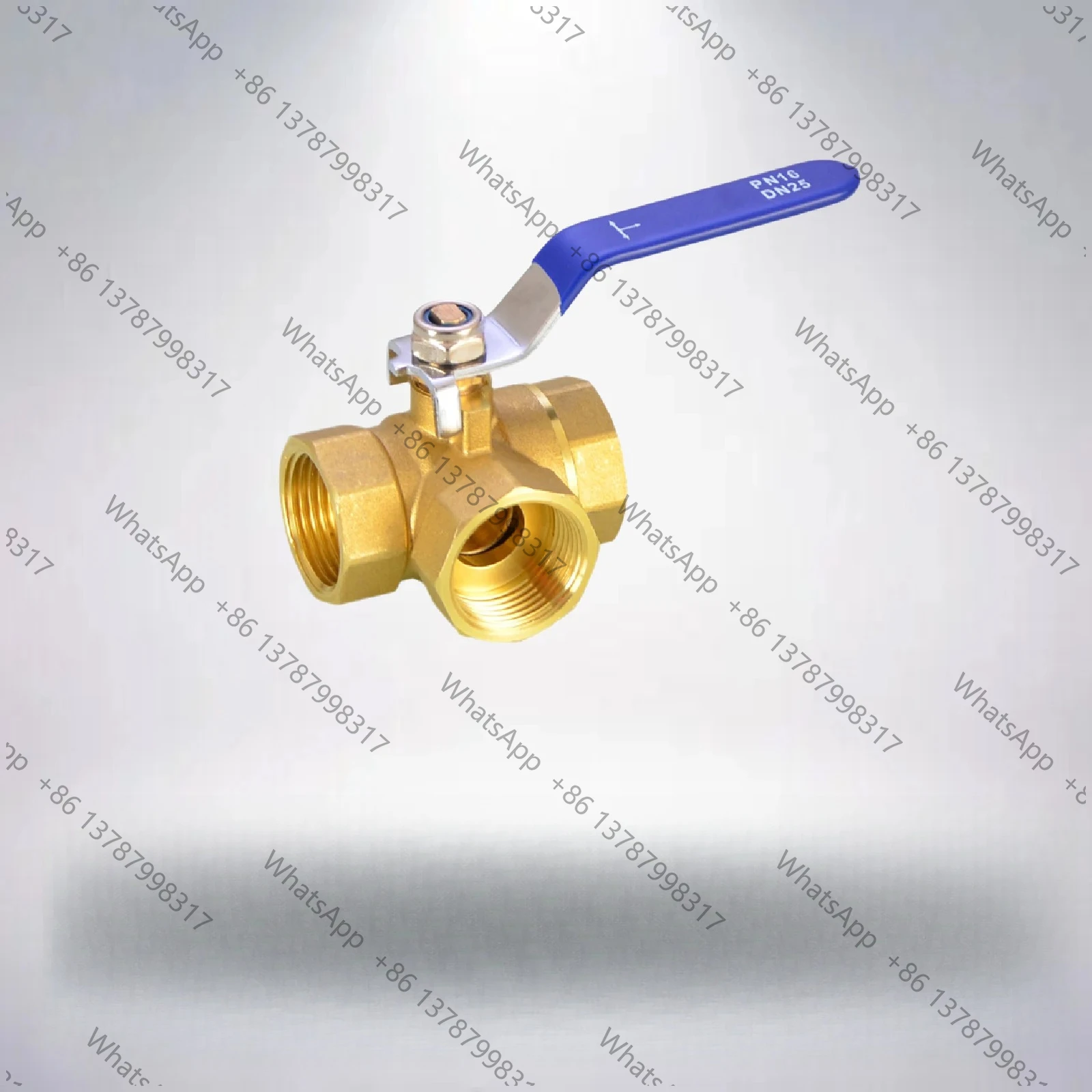 T/L Port 3 Way Brass Ball Valve G1/4 G3/8 G1/2 G3/4 G1 Female Thread Manual Water Gas Heating Pipe Connector