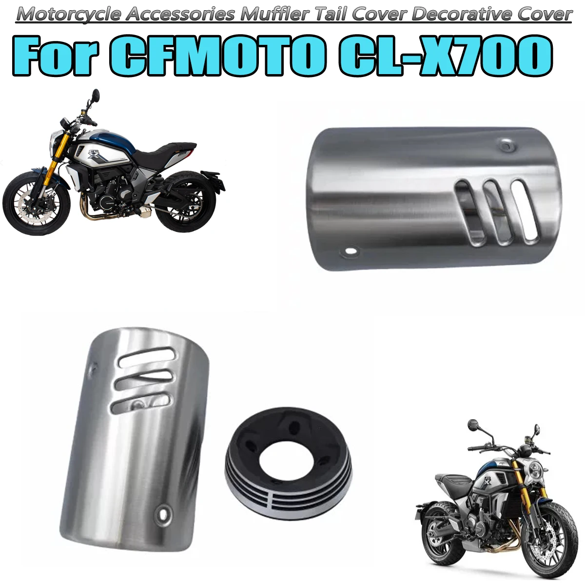 

Подходит для CFMOTO CLX700 700CLX CL-X700: Декоративная накладка на глушитель, крышка выхлопной трубы, аксессуары для мотоциклов