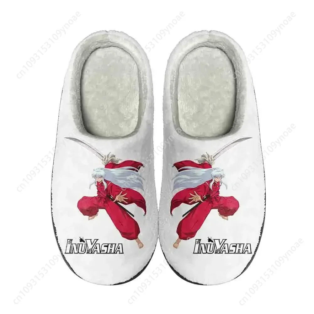 Anime Inuyasha Kikyō Home Cotton Custom Slippers Mens Womens Teenager Plush Fashion Casual Keep Warm Shoes Thermal Slipper