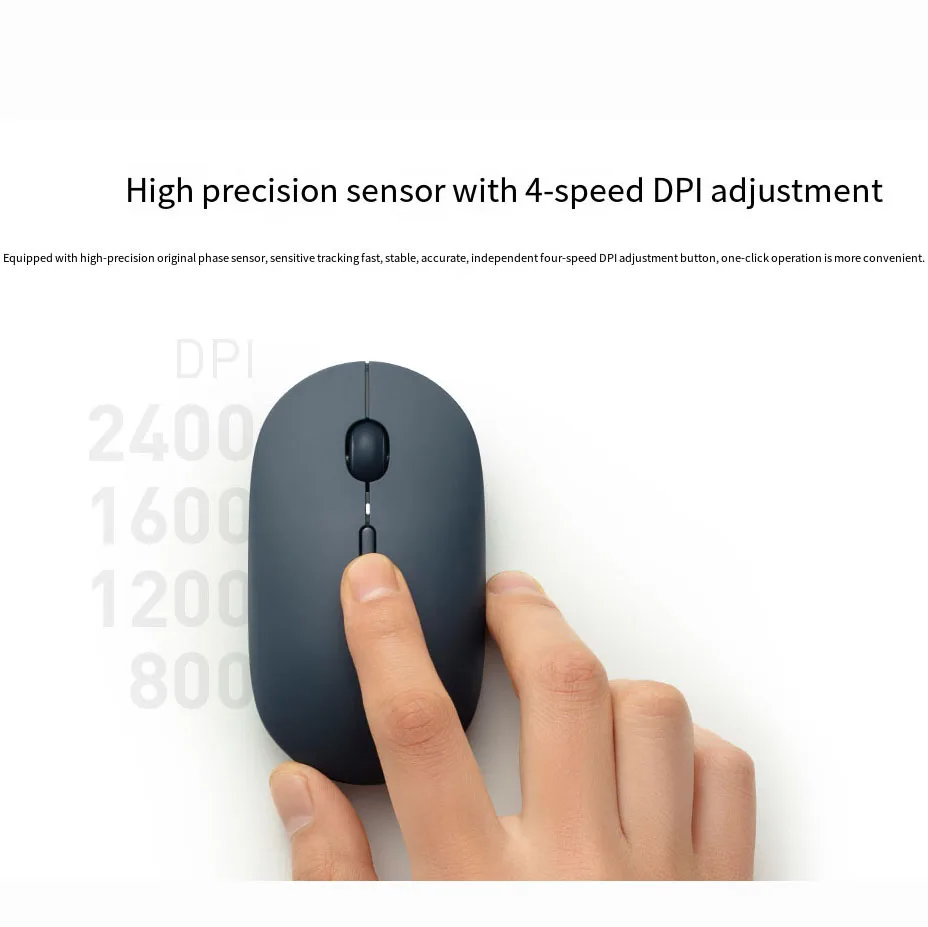 Originale Xiaomi Mi Portable Mouse 2 Wireless ottico Bluetooth 4.2 RF 2.4GHz 4000DPI regolabile Dual Mode Connect per pc Laptop