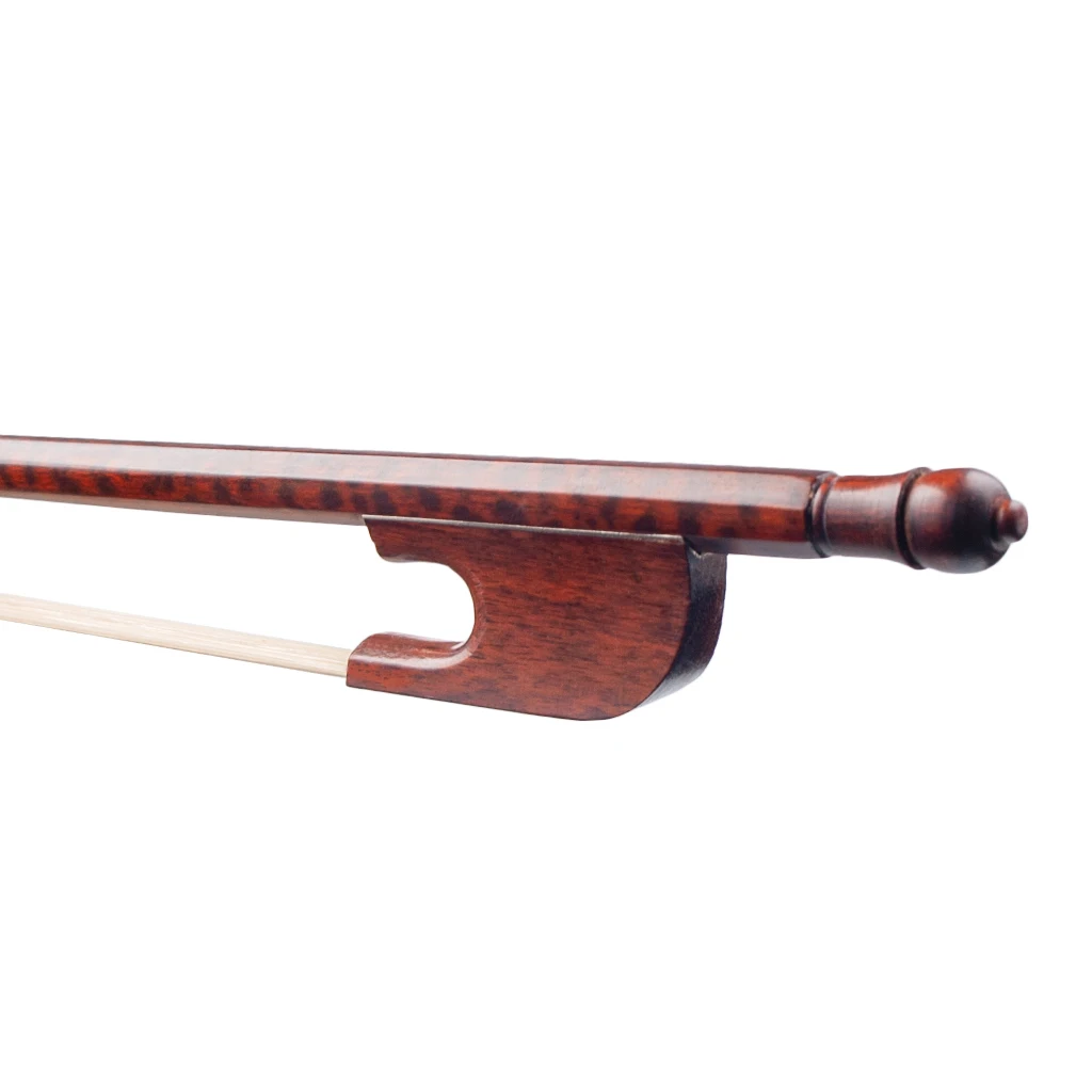 FOX Professional Viola Bow 16\'\' Size Snakewood  Baroque Style Round Stick Exqusite Pattern Natural Mongolia Horsehair