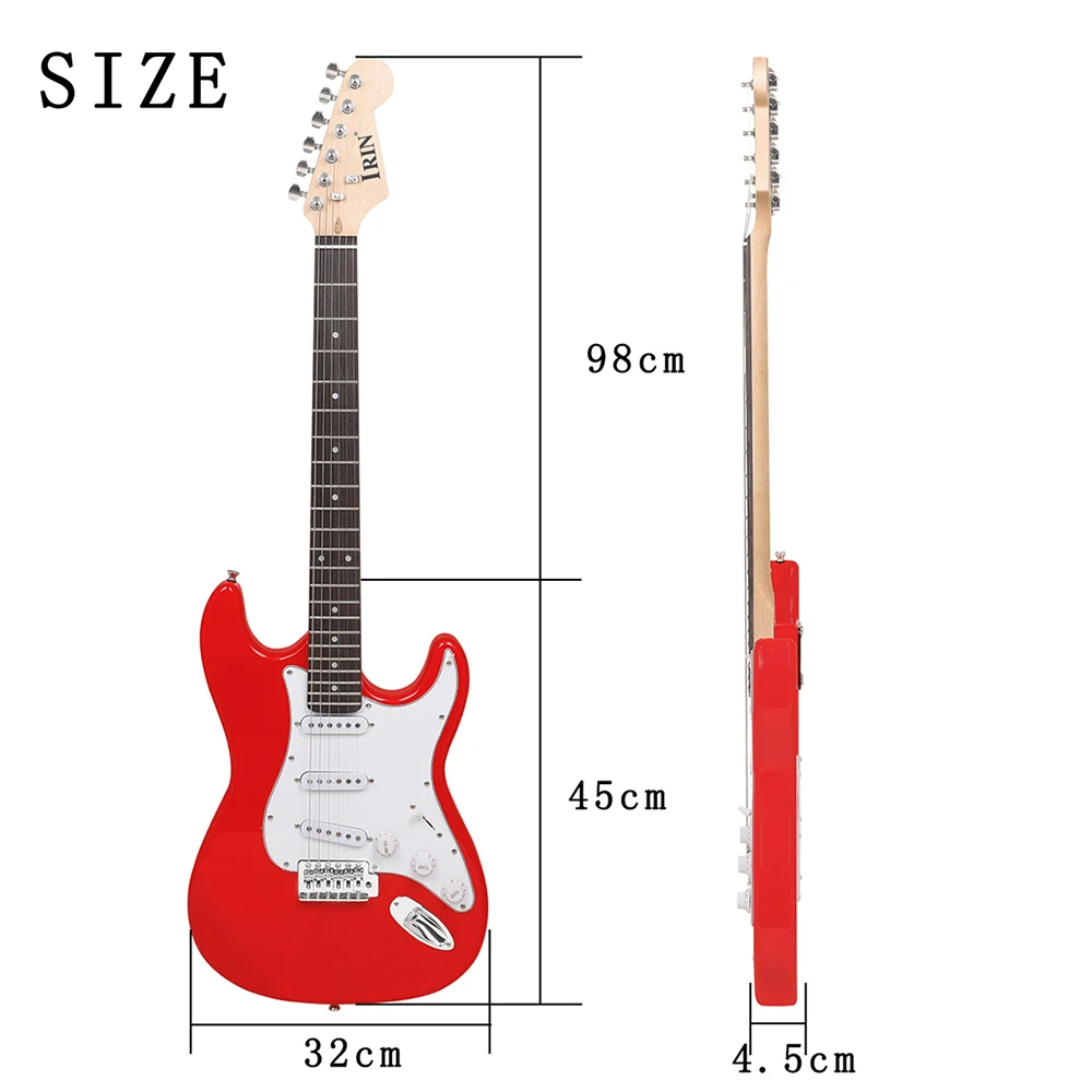 ST Electric Guitar 39 Inch 6 Strings 22 Frets Basswood Body Electric Guitar Guitarra With Bag Amp Picks Guitar Parts Accessories