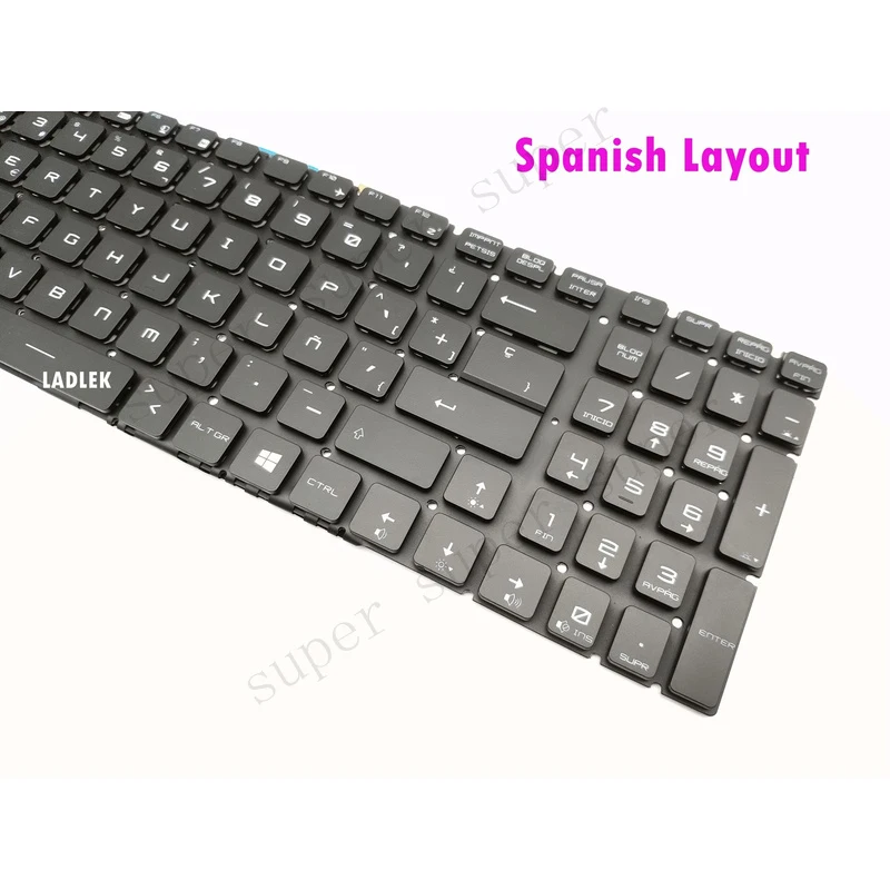 SSS+ Spanish Teclado for MSI GP62MVR 6RF/GP62MVR 7RFX/GP62VR 7RF Leopard Pro keyboard