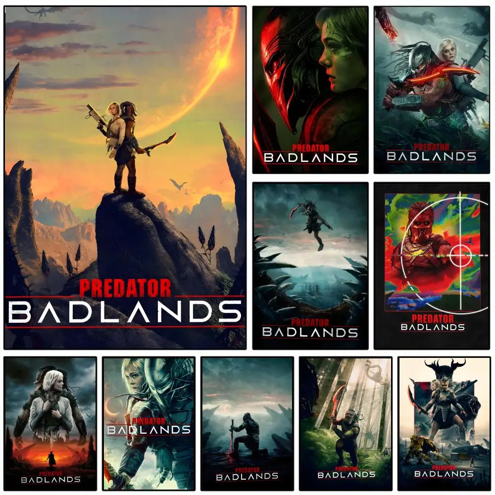 Póster de película Cool Film Predator Badlands, decoración de pared autoadhesiva HD, decoración de pared para el hogar, oficina, dormitorio y más, opción de regalo ideal
