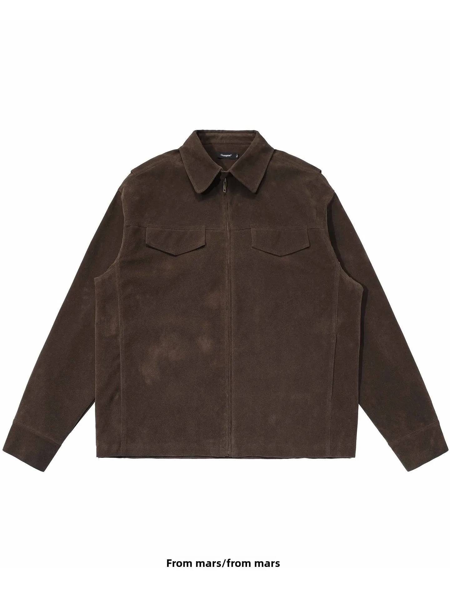 

Loose Fit Casual Jaet from Flip Collar Design Trendy Brand Youth ular Autumn Winter Outerwear for Couples