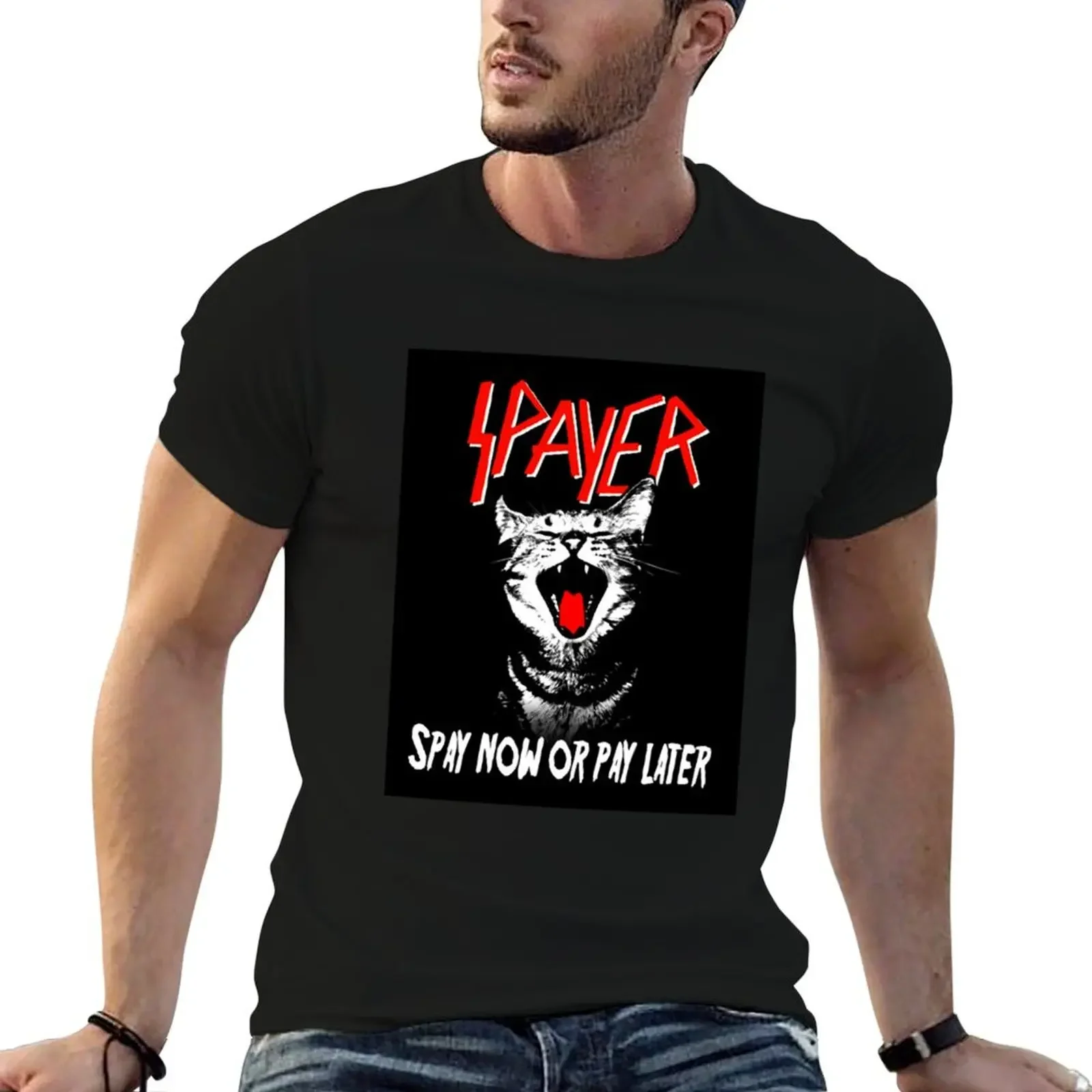 Spayer Spay Now Or Pay Later Cat Unisex, Men, White, Trending, Good Idea T-Shirt cotton graphic tees anime shirts men