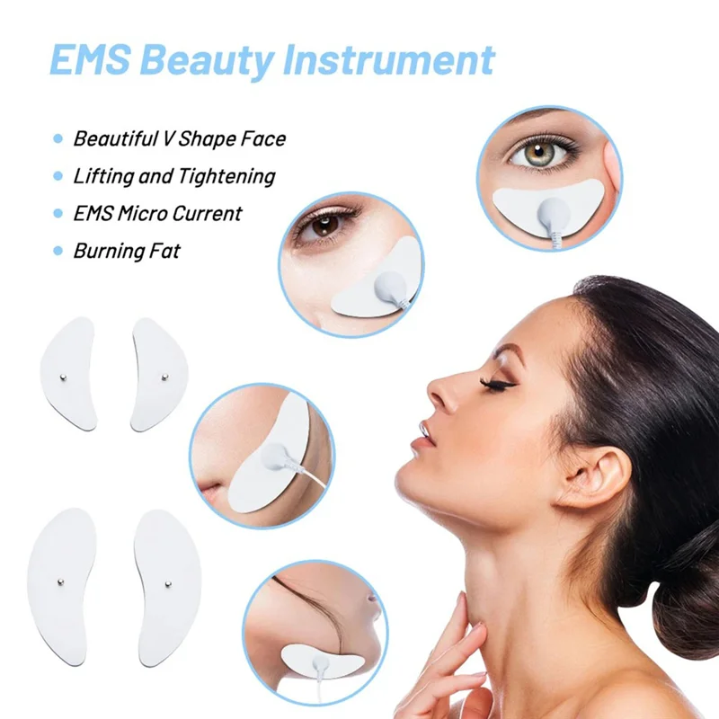 Masajeador Facial EMS para Estimulador muscular Facial, pulso de elevación Facial, eliminador de arrugas de belleza de ojos delgado con cara en V eléctrica