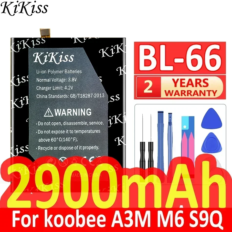 KiKiss Battery 2900mAh BL66 For koobee A3M M6 S9Q S500Q S503 BL-66/71/72CT BL-71 BL-72CT Mobile Phone