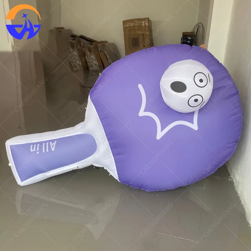 Customized inflatable cartoon racket model for sports themed outdoor advertising and promotional activities decorative props