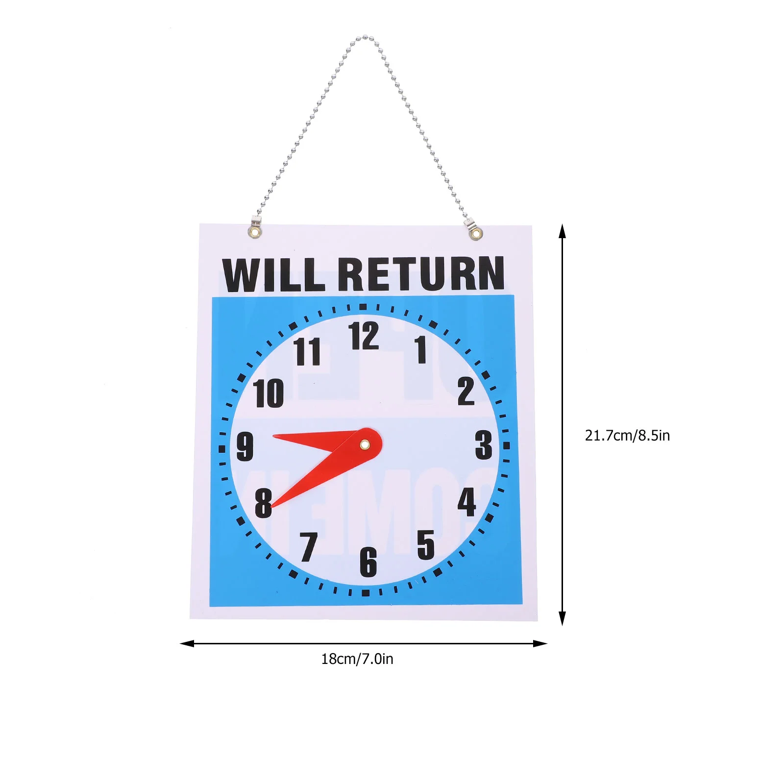 Decor Open Closed Sign Door with Clock Welcome Board PVC Hanging Cartoon