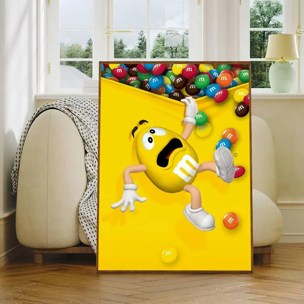 موضة حبوب الشوكولاتة M-M & MS ملصق لوحة ذاتية اللصق غرفة المعيشة مكتب الديكور غرفة نوم المنزل الجدار ملصق يطبع