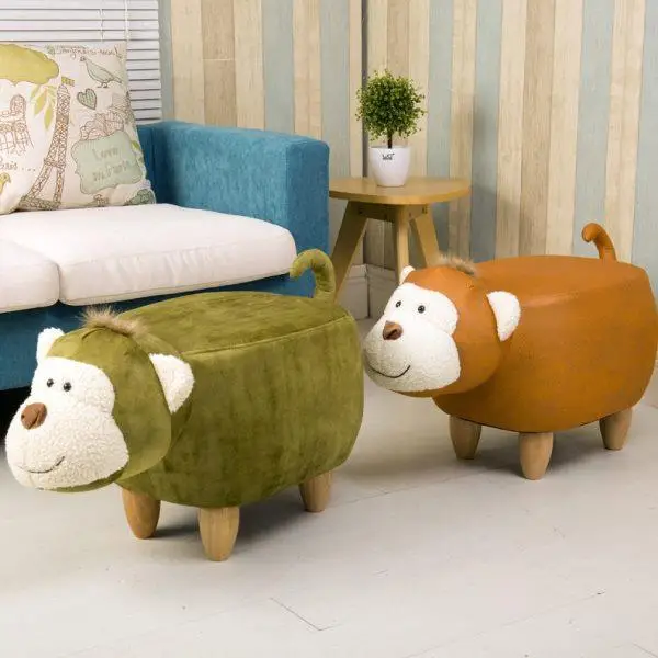 High-end creative monkey shoe changing stool footstool sofa home decoration ornament storage