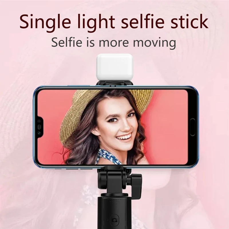 Palo de Selfie para teléfono móvil, trípode inalámbrico remoto con Bluetooth, soporte de teléfono con luz de relleno de belleza para iPhone y Huawei