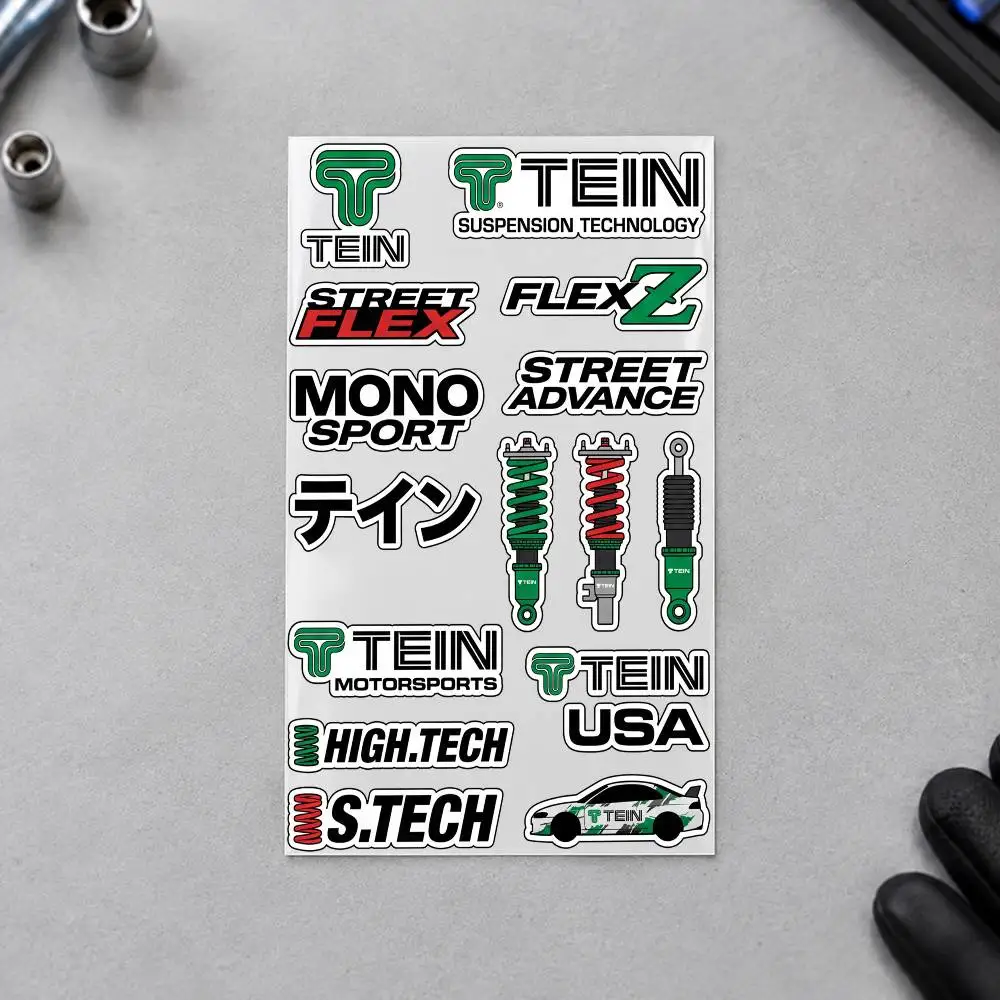 T-TEIN Motorcycle Decal Sticker Kit Reflective Graphics For Helmet Tank Fairing Body Custom Bike