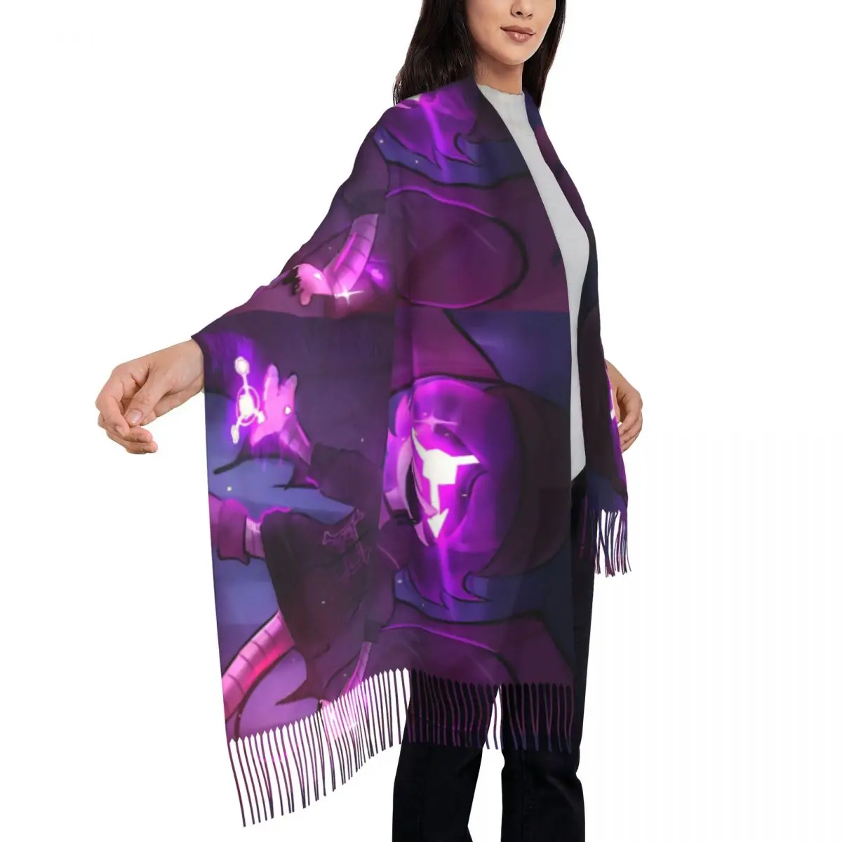 Keep Warm Scarf Winter Robot Murder Drones V Uzi Shawls Wrpas Printed Bufanda Lady Luxury Brand Scarves Wraps