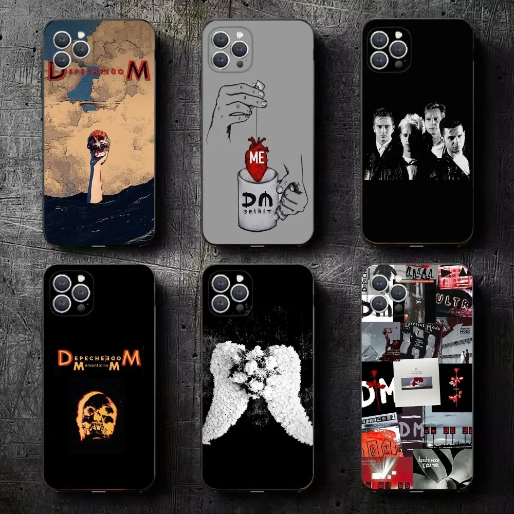 D-Depeche Mode Rock-S  Phone Case For iPhone 16,15,14,13,12,11,Plus,Pro Max,XS,X,XR,SE,Mini,8,7 Soft Silicone Black Cover