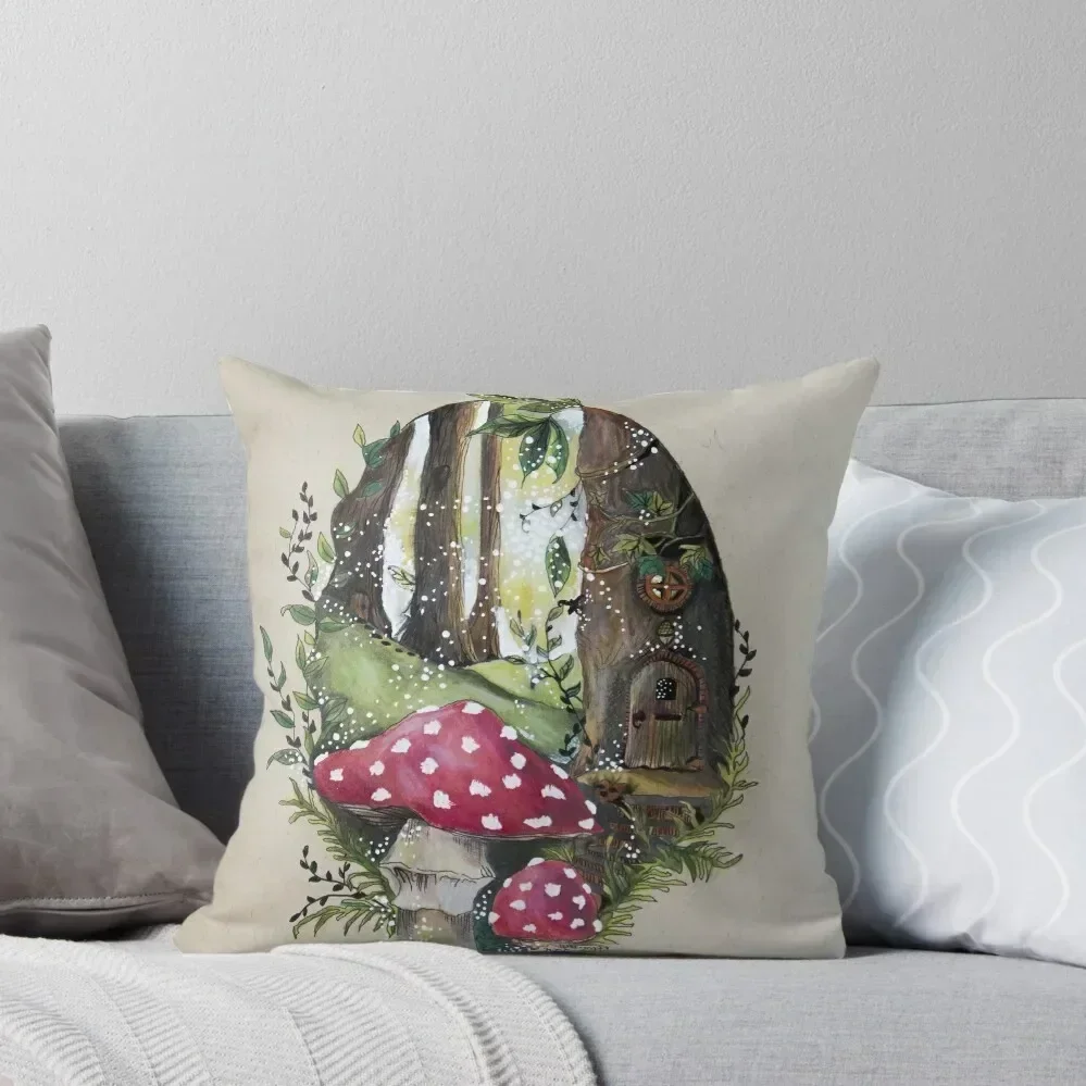 The Magical Faery Forest Throw Pillow Cushion Covers For Living Room Elastic Cover For Sofa pillow