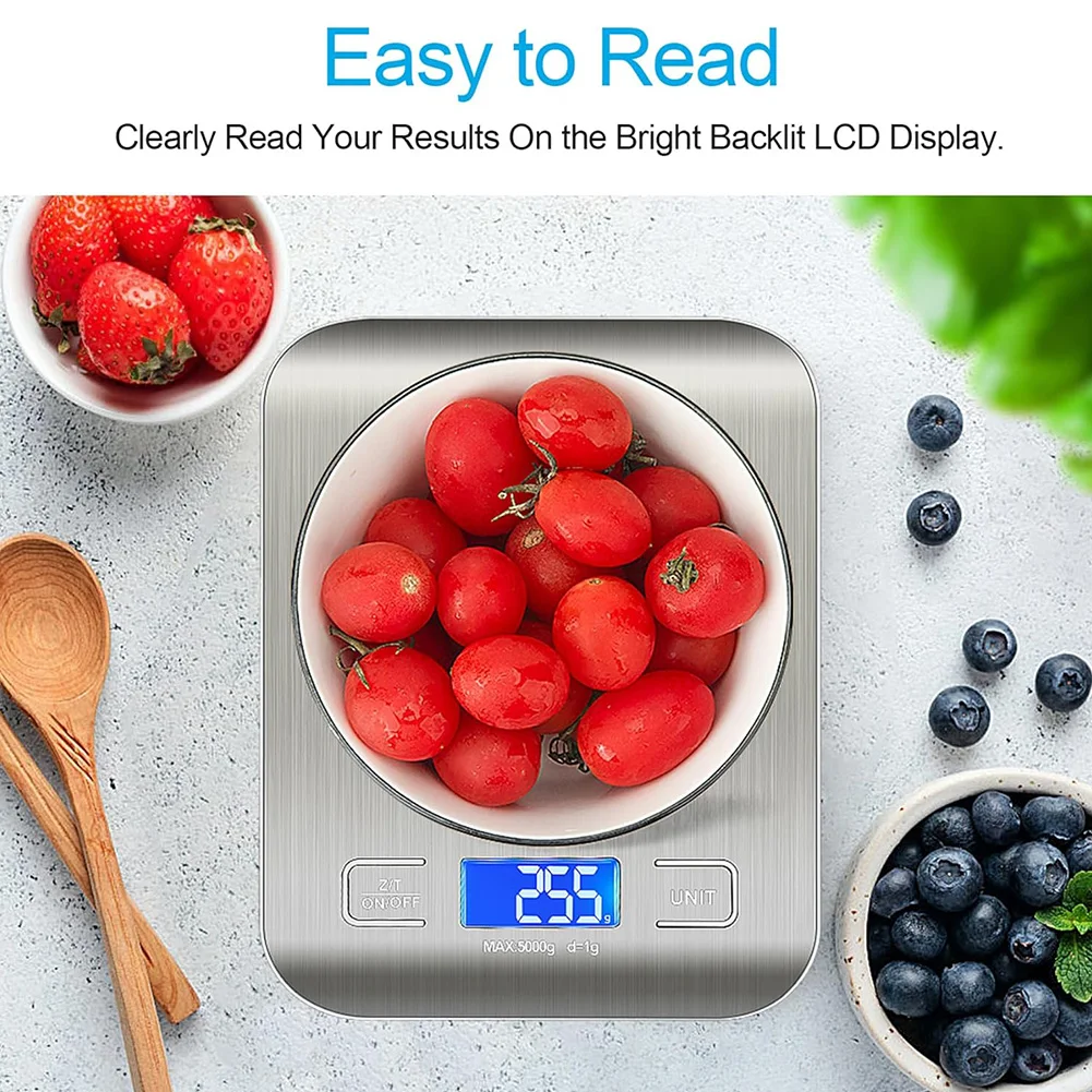 

5Kg Kitchen Digital Scale LCD Display Mini Precision Weight Scale 0.1g Food Balance Measure Tools Cooking Baking Measuring Tools