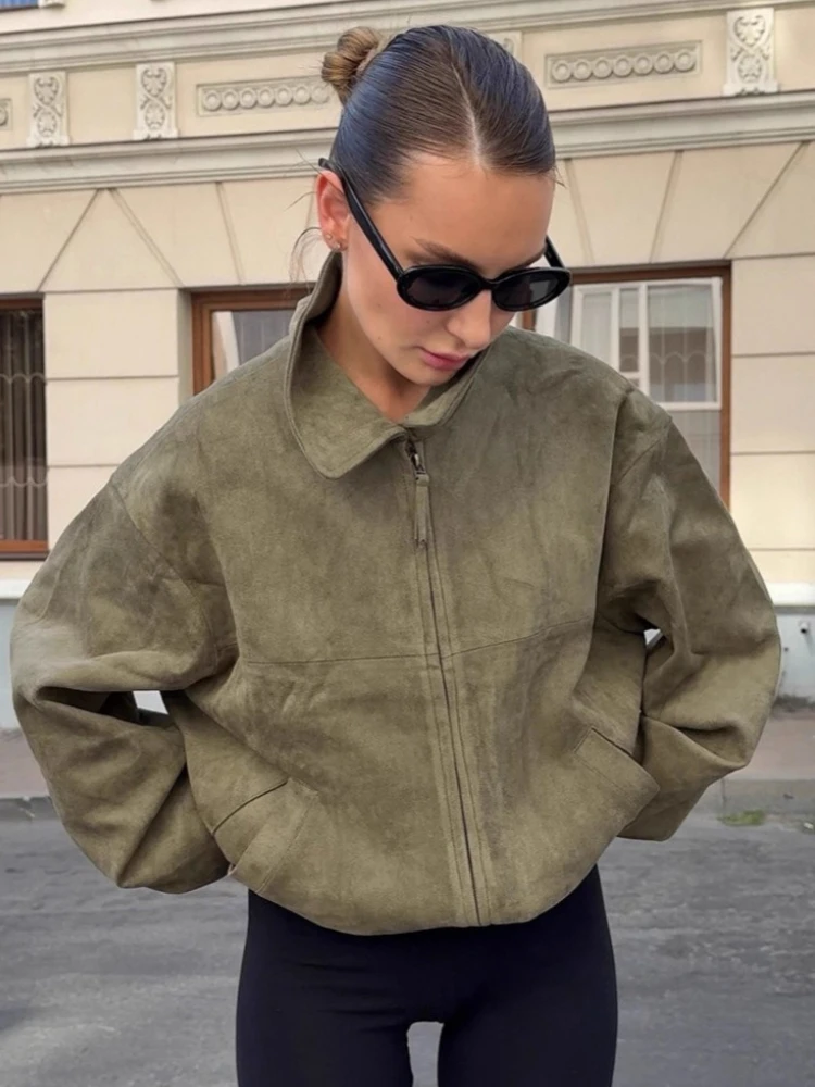 

Tossy Casual Lapel Jacket For Women Loose Streetwear Long Sleeves Pocket Solid Commuting Autumn 2025 New Coat Female Jacket Coat