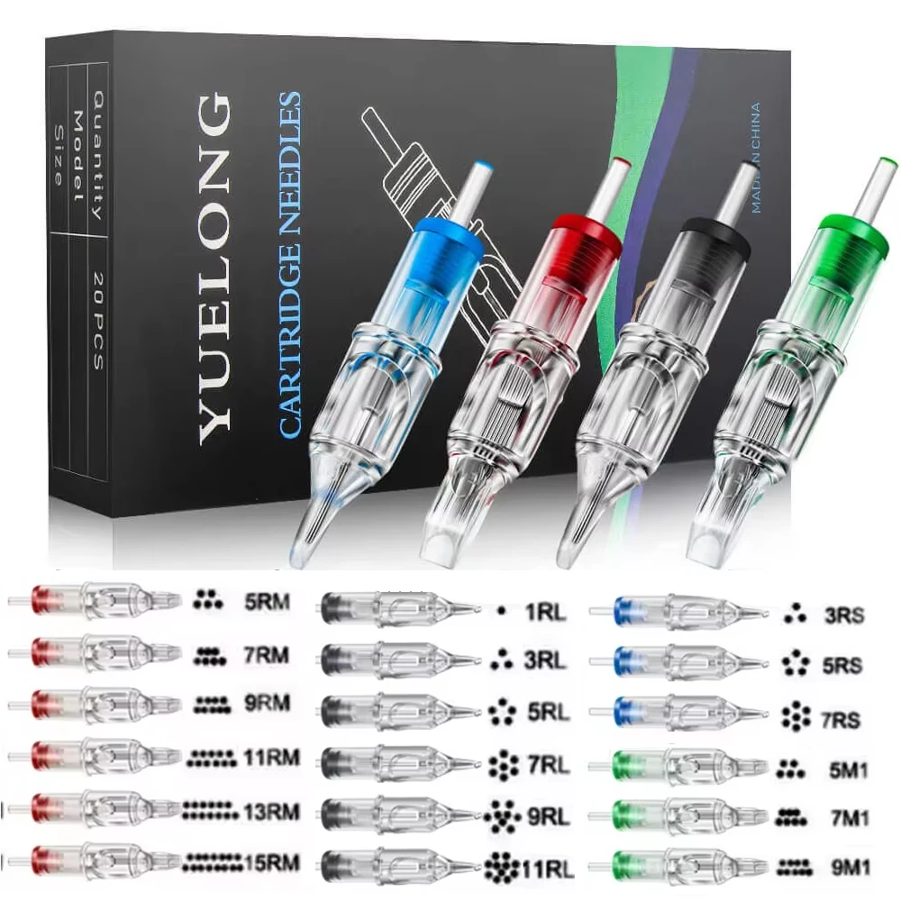 

5/10/20/40pcs Tattoo Cartridge Needles RL RS RM M1 Tattoo Permanent Makeup Sterilized Tattoo Needle for Tattoo Pen Machine