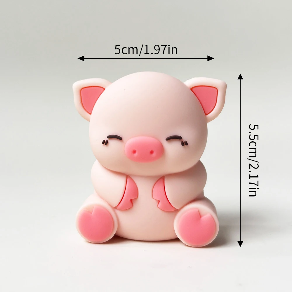 Bauernhoftier-Kuchenaufsatz, süßes Schwein, Schaf, Kuh, Pferd mit Gemüse, Cartoon-Design für Kindergeburtstagsparty-Kuchendekorationen – Detail 7