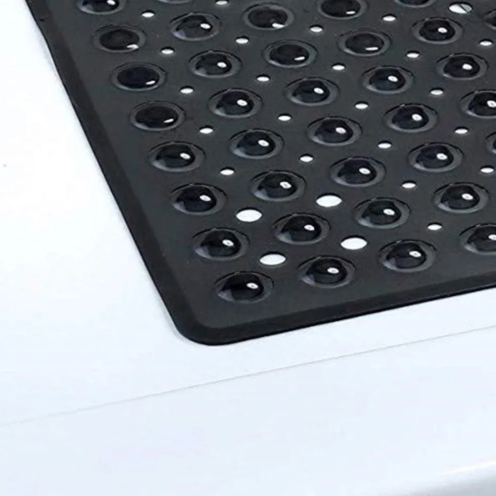 

53x53cm Non-Slip Foot Pad Premium Material Suction Design Anti-Slip Bathroom Accessories Black Floor Mat Foot Pad