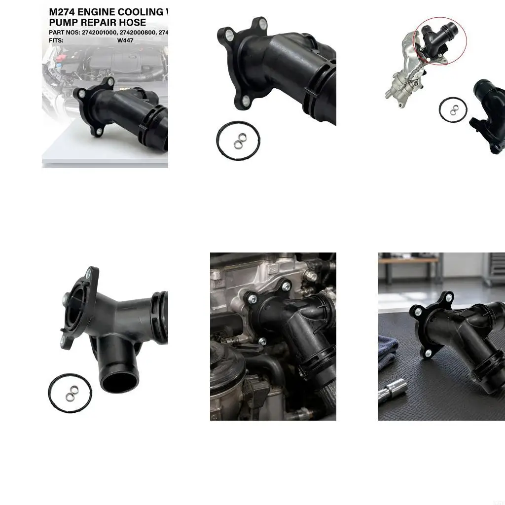 ABS Engine Water Pump Fitting 2742001000 2742000800 for GLK200 GLK260 GLC200 GLC260 M274 Cooling System Service, Water Pump X37F