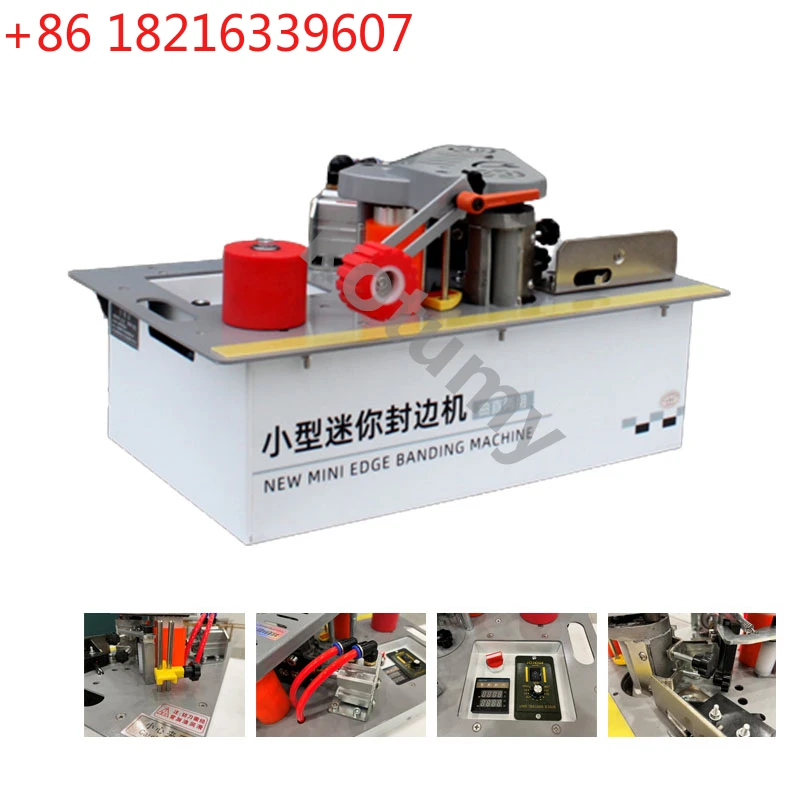 TAO 1200W 220V Manual Edge Banding Machine Straight/curve arc-shaped Edge Bander Woodworking PVC Cut
