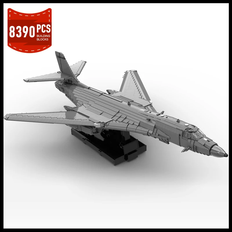 

Moc Rockwells B-1 Lancer Bomber Model Building Blocks Military Airplane Constructor Aldult Ideas Set MOC-163732 Bricks Toys Gift