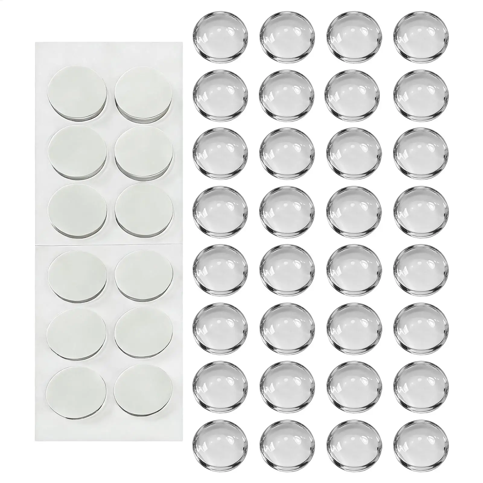 32pcs/Set Raised Keyboard Stickers for  Women Long Nails Calculator Supplies Clear Long Nail Keyboard Covers for Girls Ladies