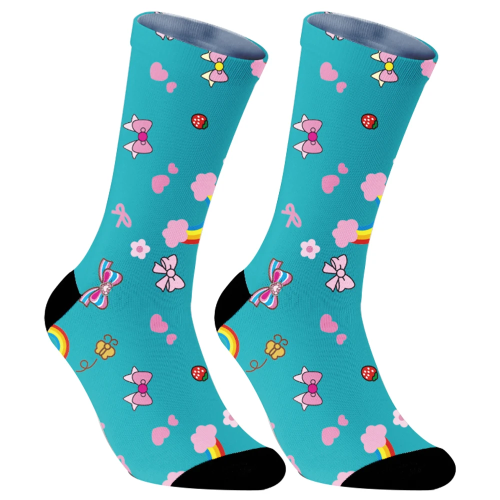 Halloween Radfahren Casual Socken neue Farbe Blumen druck Baumwoll socken Winter warm bedruckte kreative Socken