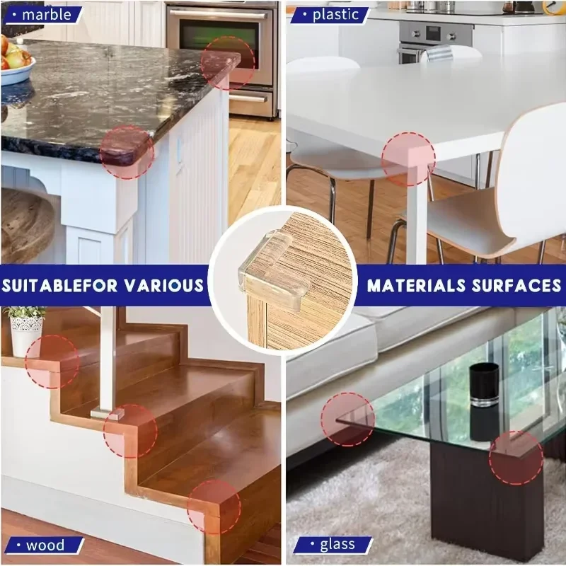 Furniture corner protector, transparent anti-collision corner protector, safety table corner protector cover