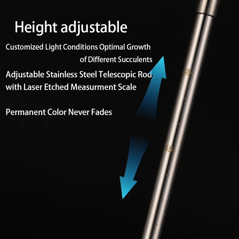 حامل إضاءة قابل للتعديل للارتفاع للعصارة، متوافق مع أنابيب T8/T20 (تصميم فردي/ثلاثة صفوف) #3