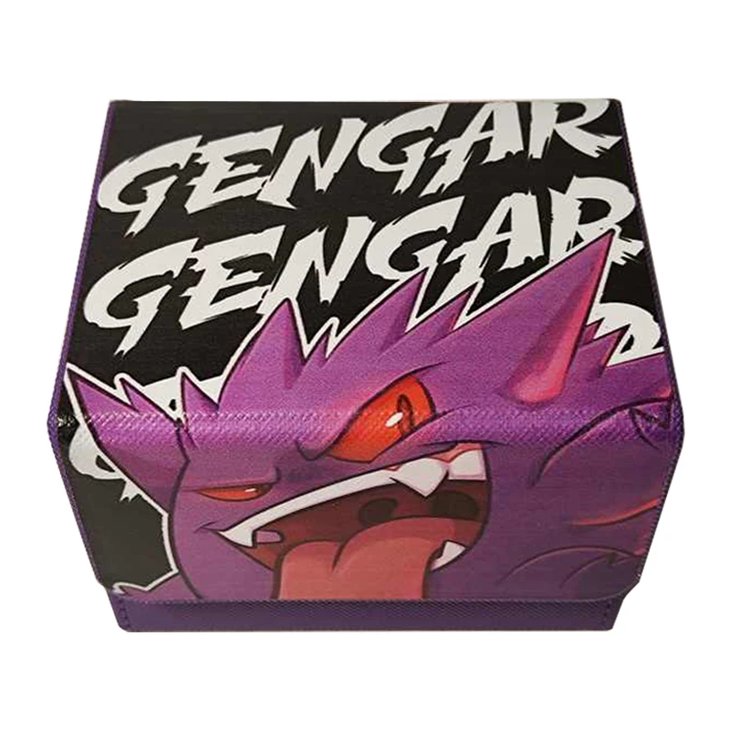 

PTCG Gengar Card Storage Box YGO OPCG PTCG Gengar High-End Leather Magnetic Card Storage Box Anime Cards Gift Card Lay On Side