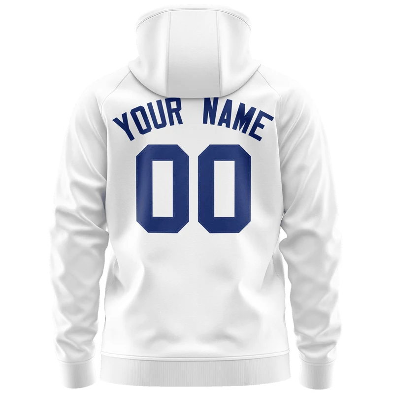 Custom Zipper White And Gray Hoodie Jacket for Men/Youth Stitched Text Logo Personalized Hip Hop Full-Zip Loose Sweatshirts