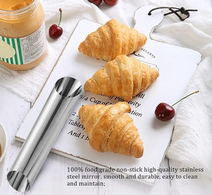 

6pcs Cannoli Tubes,Stainless Steel Cannoli Forms Tubes Kits, Roll Horn Forms, Non-stick Baking Molds for Cannoli Shell, Croissan