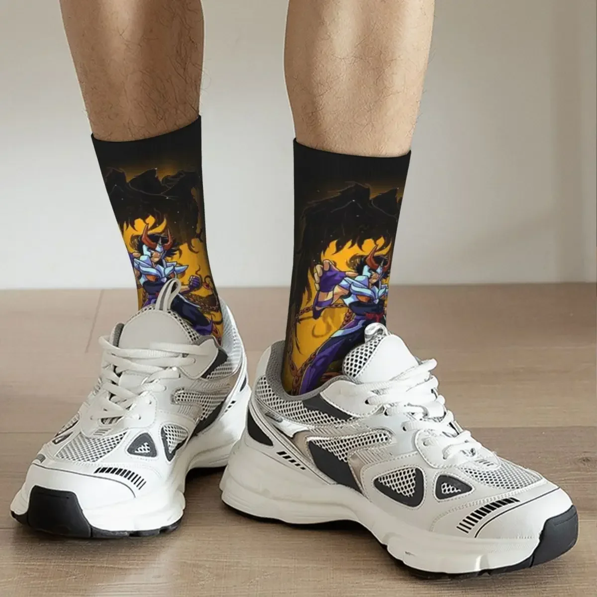 Les Chaussettes Seiya Knights Merch, Chaussettes Harajuku, Bas super doux, Chaussettes longues toutes saisons, Accessoires pour hommes et femmes, Cadeau d'anniversaire