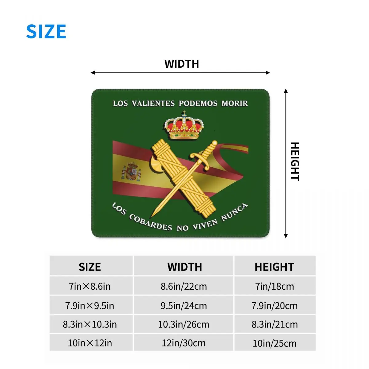 الحرس الاسباني المدنية اسبانيا العلم ماوس الوسادة الكمبيوتر لوحة المفاتيح ماوس حصيرة الألعاب الكمبيوتر المحمول حصيرة مكتبية مكتب الملحقات الجدول الحصير