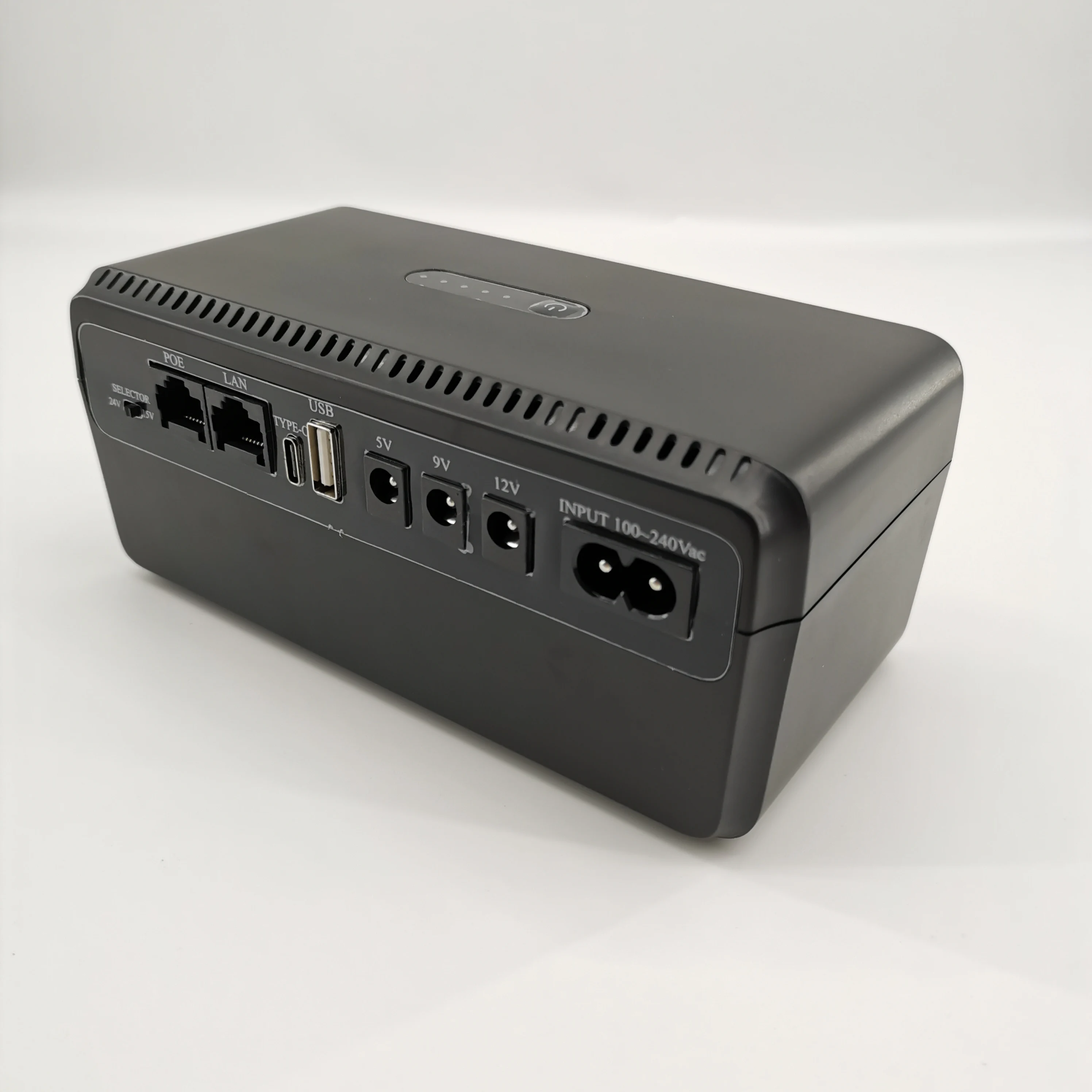 New 36W 20000mah Mini UPS LiFePO4 Battery Online DC Backup Power UPS for CCTV Camera Modem WiFi Router 12V 9V 5V POE LAN TYPE-C