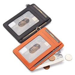 BISON 데님 슬림 미니멀리스트 카드홀더 지갑, 전면 포켓 RFID 차단 탄소 섬유 지갑, 남녀공용 ID 신용카드 홀더 카드홀더