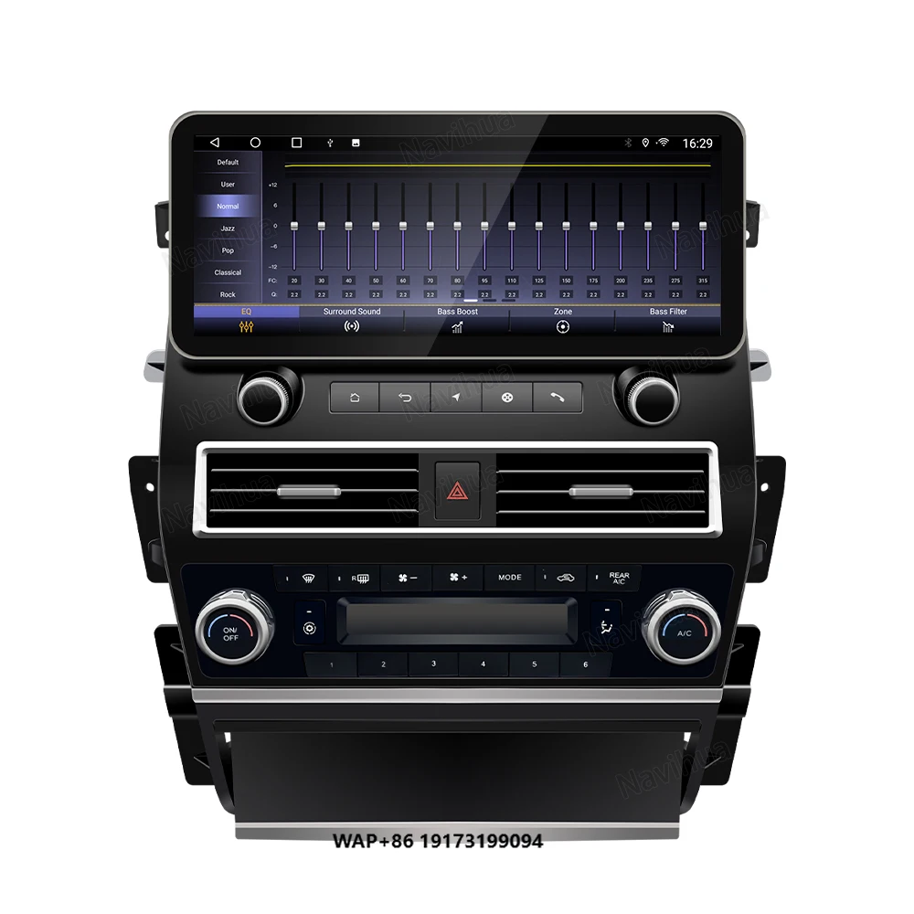 ترقية جديدة راديو السيارة الاندورويد لتحديد المواقع والملاحة الوسائط المتعددة مشغل تلقائي Carplay رئيس Unitfor-Nissan Patrol Y62 2014-2017