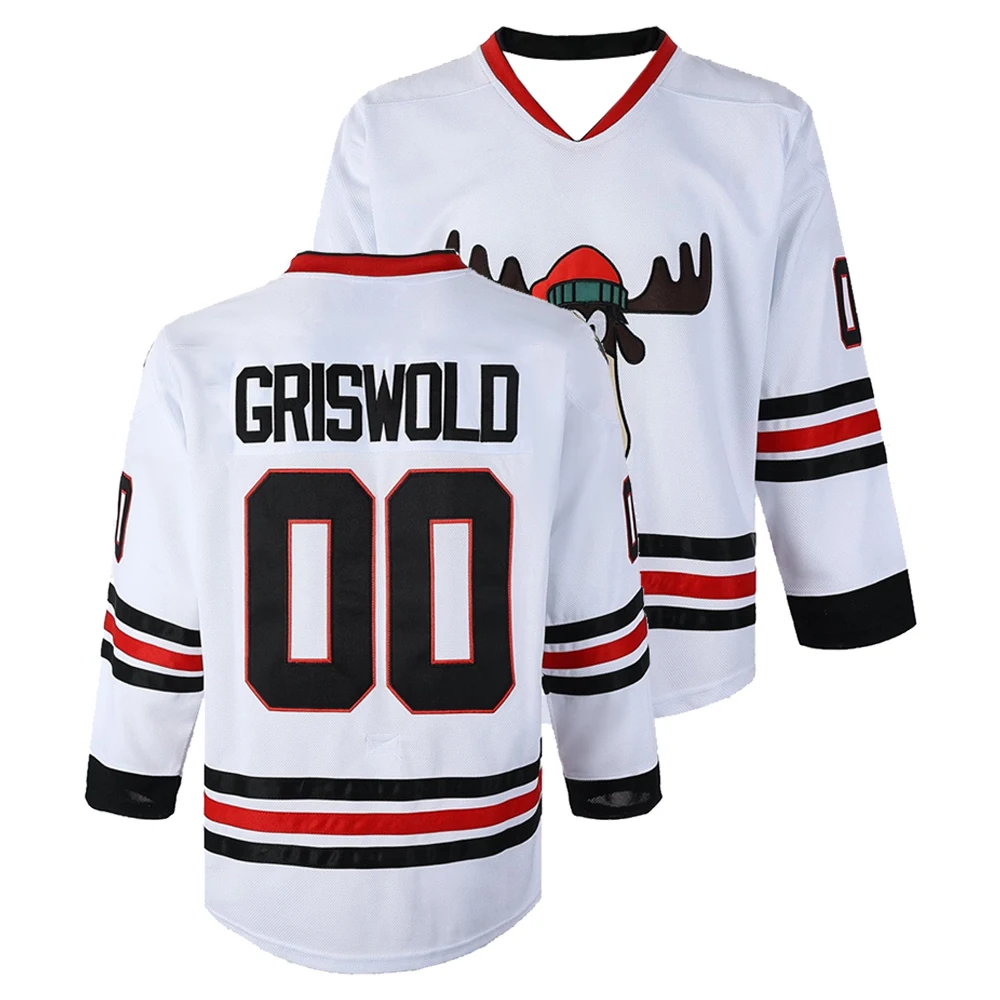 Clark Griswold #00 Hockey Jersey X-Mas Christmas Cosplay Merch V-Neck Long Sleeve Sportwear Women Men Athletic Sweatshirt