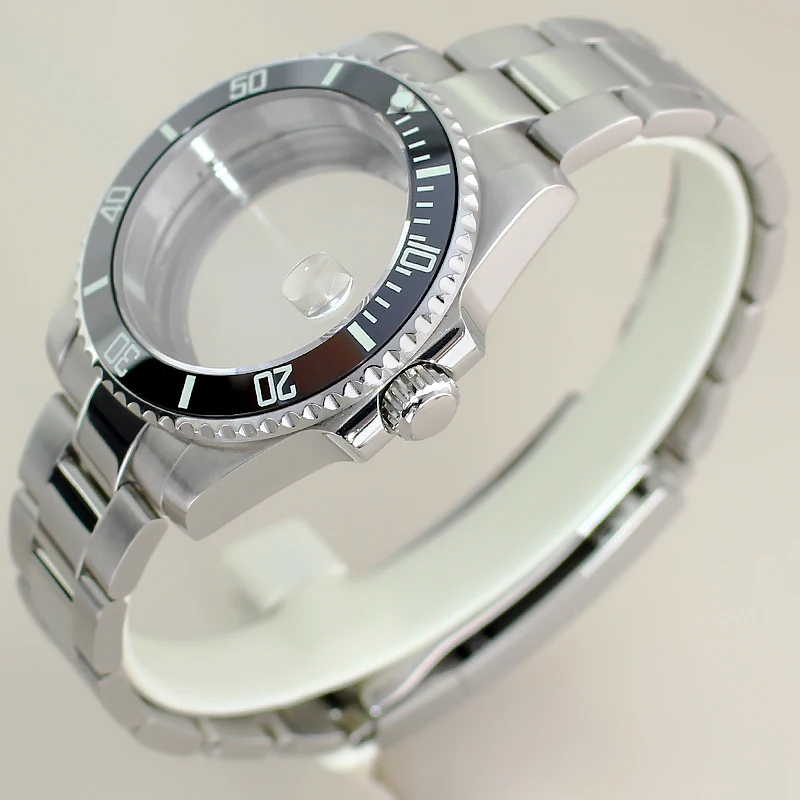 20ATM 40mm SUB Watch Case bands Accessories Sapphire Crystal For NH35 NH36 NH34 NH38 Miyota 8215 Eta 2824 Movement Slide Buckle