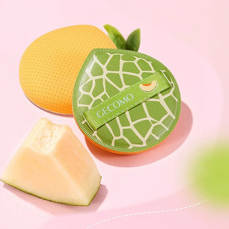 GECOMO Sukkulenten-Melonen-Schönheitsschwamm – Trocken und Nass mit doppeltem Verwendungszweck, nicht puderabsorbierend, hautfreundlich,