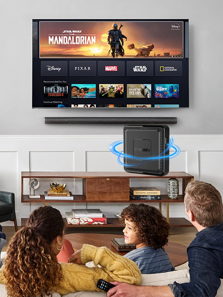 Q7 Nieuwe Android 14 TV Box 8GB + 128GB Smart Network Set-Top Box Ondersteunt WiFi 6 Bluetooth 5.0 4K HDR10 Voice Afstandsbediening TV Box - afbeelding 2