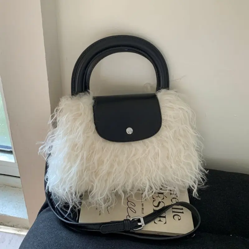 

Simple and Stylish 2025 Autumn/Winter Package New Cute Plush Bag Fashion Versatile Small Square Bags Handbag Crossbody Bag