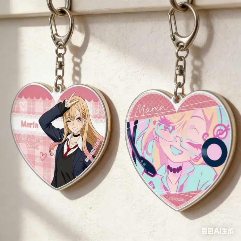 HOT Anime My Dress-Up Darling HD Acrylic Keychain Marin 6CM Pendant Bag Car Keychain Accessories Cosplay Toy Gift Collecting