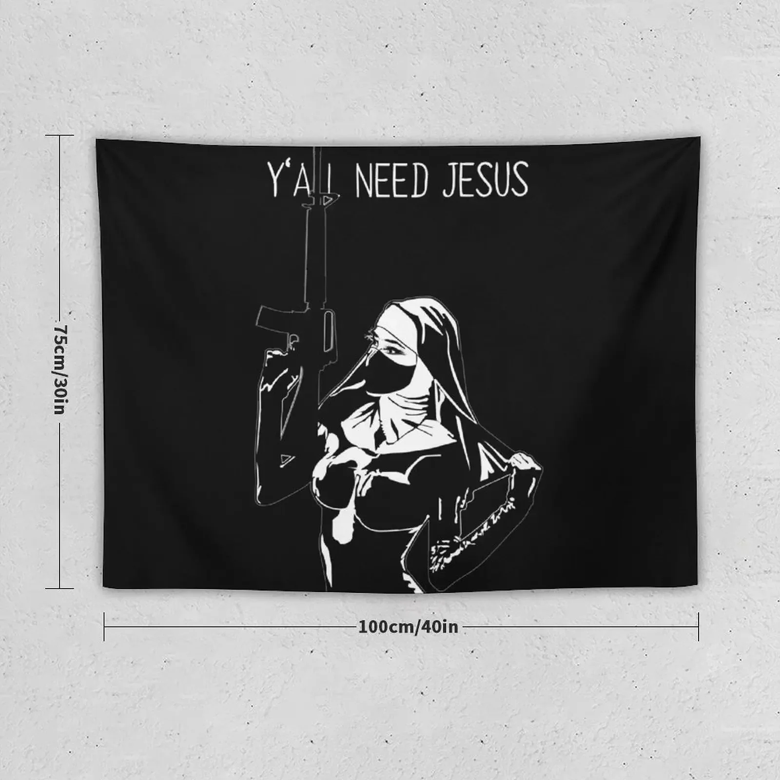 y'all need jesus Tapestry Room Decoration Accessories Custom Aesthetic Room Decor Things To Decorate The Room Tapestry