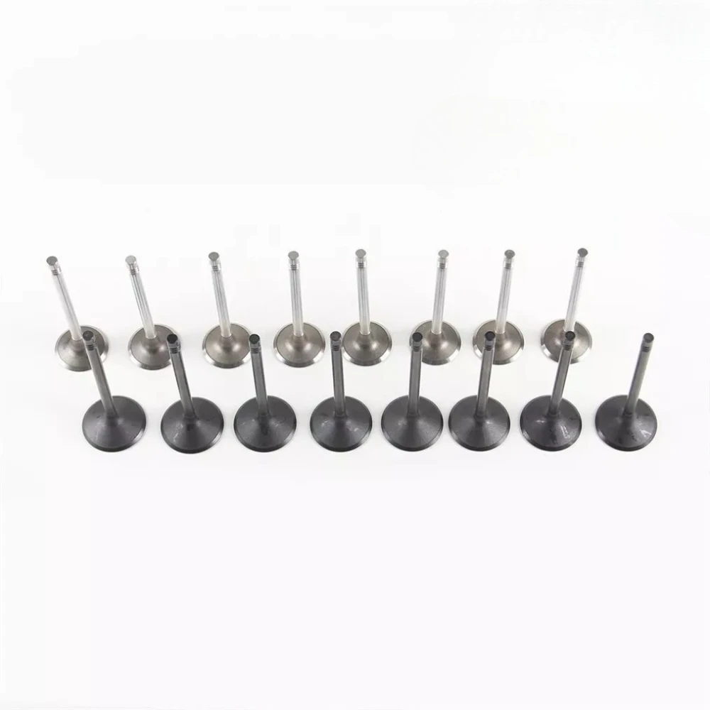 16pcs Engine Intake & Exhaust Valve Set Fit 1.2 1.4 1.6 L GAS 00-15 For AUDI A1 A2 A3 SKODA VW BORA GOLF JETTA PASSAT TOURAN